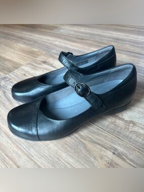 Dansko Fawna Womens Size 41 Black Leather Mary Jane Comfort Shoes US 10.5